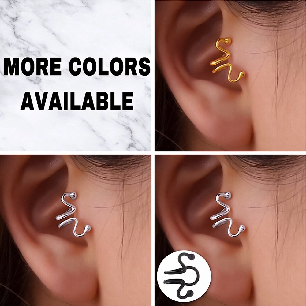 ⚜️[𝟯/$𝟭𝟴]⚜️Gold Cuff Simple Wrap Earring NEW - Picture 8 of 10